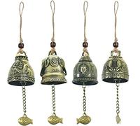 Bztzhm 4 Pièces Bénédictions des Carillons Feng Shui, Carillons Éoliens Chinois, Carillons Éoliens Fengshui, Feng Shui Cloches, Feng Shui Cloche Bénédiction, pour Décoration Porte-Bonheur Suspendue