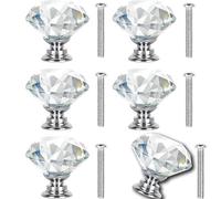 Bztzhm Poignet Armoire Cristal, Diamant En Verre Cristal Clair, Bouton De Meuble, Bouton De Porte De Placard, Boutons De Meubles En Verre, Boutons De Porte Pour Armoires Placards, PoignéEs De Tiroir