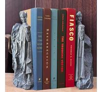 Bzuiawi Lot de 2 Serre-Livres décoratifs en résine de 24,1 cm, Bloque-Livres Robustes pour bibliothèque, Bureau, Maison - Noir