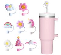 Bzzerumy Ensemble d'Accessoires Stanley Cup 8 Pièces - Accessoire Quencher, Tasse à Gomme et Couvercle - Compatible Avec Mug Voyage 40 oz et Bol