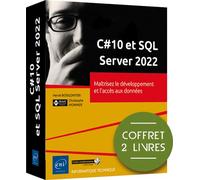 C#10 et SQL Server 2022 - Coffret 2 livres : Maîtrisez le développement et l'accès aux données - Hervé Boisgontier - Eni Editions - Coffret - Manuel