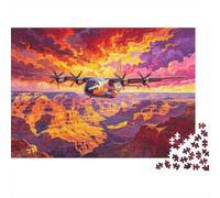 C-130 Hercules Puzzles 1000 pièces Matériau Recyclable Grand Canyon Puzzles Seniors Impossible Difficile Stimulant Jeu éducatif pour Hommes 70x50cm/1000pcs