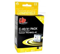 C-40/41 - Pack de 2 - noir, couleur (cyan, magenta, jaune) - compatible - remanufacturé - cartouche d'encre (alternative pour : Canon CL-41, Canon