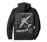C-47 Skytrain | C47 Douglas Dakota WWII Transport Aircraft Sweat à Capuche
