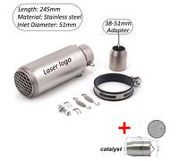 C-51mm-Laser With Db Silencieux De Moto À Enfiler, Yamaha R3 Mt07 Fz6 Gsxrfemale Cbr600rr Z750 Z900 Z1000 Tnt 125 ""Nipseyteko
