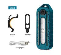 C 800mAh Battery Type-C Rechargeable Lampe de travail stroboscopique à clip de poitrine clignotant LED, lampe de poche à iode, lampe d'extérieur, rouge, bleu, aste par USB, police de la circulation, i