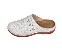 C 85 Chaussures Femme Baotou Épais Pantoufles Grande Taille Ronde Baotou Retour Vide Loisirs Pantoufles Femmes Chaussures Rayures, Blanc., 42 EU