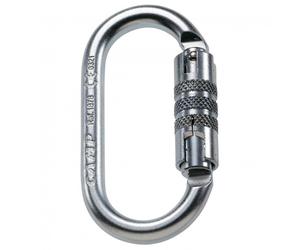 C.A.M.P. - Steel Oval 2 Lock -Stahlkarabiner - Mousqueton en acier - silver