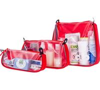 C.A.O. - 3 Trousses en 420D Rip Stops/TPU Coloris Assortis (Rouge ou Kaki) - Longueur PM : 23 cm - MM : 26 cm - GM : 25 cm
