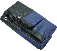 C.A.O. - Bâches en Polyéthylène tissé Enduit 2 Faces - Longueur 4 m - Largeur 3 m, Vert Foncé/Bleu