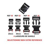C.A.O. - Boucles attache rapide en Plastique - Longueur Pour sangle jusqu’à 30 mm de large