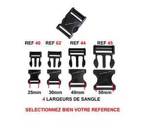 C.A.O. - Boucles attache rapide en Plastique - Longueur Pour sangle jusqu’à 50 mm de large