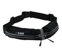 C.A.O. - Ceintures 2 Poches en Tissu élastique en Polyester - Couleur Noir - Longueur 20 + 14 cm (Poches) - Tour de Taille 110 cm Max. - Hauteur 6 cm (Poche)