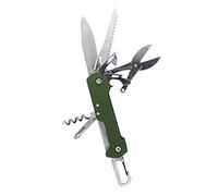 C.A.O. - Couteaux multifonction en Inox - Couleur Kaki - Longueur 19,7 cm (ouvert) 9,5 cm (fermé) 6,7 cm (lame)