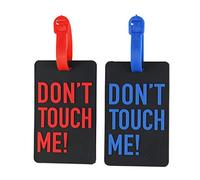 C.A.O. - Etiquettes à Bagage en Silicone - Couleur Rouge/Bleu - Longueur 10,4 cm - Largeur 6,5 cm