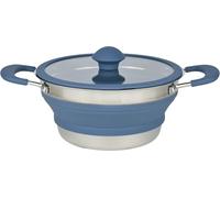 C.A.O. - Faitouts "FLEX'COOK" 1,5 litres en Silicone & Inox - Couleur Bleu - Longueur 31 cm - Largeur 22 cm - Hauteur 10 cm