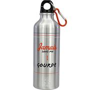 C.A.O. - Gourde Jamais sans ma... 0,50 litres en Aluminium - Couleur Grise - Hauteur 21 cm - Diamètre ø 6,6 cm