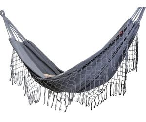 C.A.O. - Hamac Boheme en Coton - Couleur Gris foncé - Longueur 255 cm - Largeur 80 cm