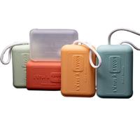 C.A.O. - L'étui à Savon en Silicone (Issu de matières minérales, sans Plastique) - Couleur Coloris Assortis - Longueur 10 cm - Largeur 6,5 cm - Hauteur 3 cm