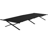 C.A.O. - Lit de Camp Confort XL en Cadre Acier + Pieds Acier + Toile 600x300D Oxford Polyester - Couleur Noir - Longueur 218 cm - Largeur 100 cm - Hauteur 50 cm