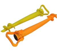 C.A.O. - Lot de 2 Pieds de Parasol Plastique en Plastique - Couleur Orange/Jaune - Longueur 43 cm