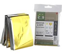 C.A.O. - Lot de 20 Couvertures de Survie en Polyester métallisé - Longueur 2,20 m - Largeur 1,40 m