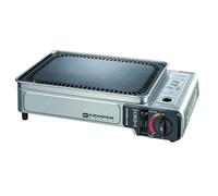 Kemper Plancha gaz portable 676426 — 2300 W, plaque anti-adhésive, valise de transport