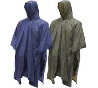 C.A.O. - Ponchos en Vinyle - Couleur Coloris mélangés (Vert ou Bleu) - Longueur 1,30 m - Largeur 1,00 m - Hauteur 0,12 mm (épaisseur)