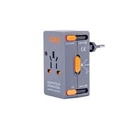 CAO Camping Adaptateur de prise universel 5 x 8,5 x 4 cm Kaki et jaune