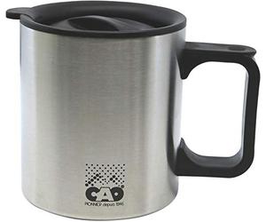 C.A.O. - Quart double paroi avec couvercle 40 n Inox - Hauteur 9,5 cm - Diamètre ø 8,5 cm