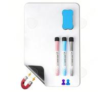 C Ableau Blanc Magnetique pour Frigo A4 Petit Tableau Magnétique Effaçable à Sec avec 3 Marqueurs et 1 Effaceur pour Maison et