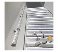 C Acrylique ir il - Lucite TransParent Garde-corps avec supports argentés et extrémité C 0,9 m à 6,1 m réglable pour intérieur ase Safe Solut
