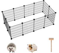 C&AHOME Parc de Jeu pour Animaux de Compagnie, Fournitures pour Petits Animaux, 12 Panneaux de Parc d'exercice, grilles C, clôture de Cour Portable intérieure, idéal pour Les cochons d'Inde, Les