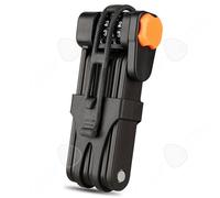 C Antivol Velo 85 cm déverrouillage par mot de passe pliable portable noir alliage d'acier trempé Serrure d' digitale de bicyclette