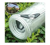 C Bâche imperméable 2 x 9 m - Bâche transparente lourde avec œillets, résine indéchirable, anti-âge et anti-poussière pour terrasse, jardin, balcon, serre - 0,35 mm