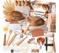 C Banneton Pour Pain - CULINOREA - 25x24x17cm kit fermentation au levain ensemble d'outils pour la fermentation et la cuisson du pai