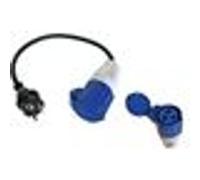 Perel Câble adaptateur H07RN-F 3G2,5 0,4 m 16 A/230 V Type E/F vers CEE Bleu