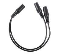 C?ble audio st?r?o r?partiteur en Y femelle 3,5 mm vers double jack 28 cm Noir