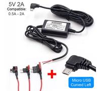 C¿Ble De Charge Automatique Pour Voiture,Mini Micro Usb De Type C,Pipeline Dc 12v ¿ 5v,Charge Automatique Pour Dash Cam,Cam¿Scope,V¿Hicule Dvr,3.1m - Type Micro Left