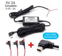 C¿Ble De Charge Automatique Pour Voiture,Mini Micro Usb De Type C,Pipeline Dc 12v ¿ 5v,Charge Automatique Pour Dash Cam,Cam¿Scope,V¿Hicule Dvr,3.1m - Type Mini Left