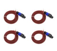 C?ble de haut-parleur 4X C?ble nu ? extr?mit? ouverte, connexion Speakon ? amplificateur de cordon audio pour DJ/PA