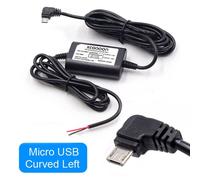 C¿Ble De Recharge Pour Voiture 12v Dc ¿ 5v 2a 3.1m,Cordon De Chargeur Usb Mini/Micro/Type-C,Pour Cam¿Ra De Tableau De Bord,Dvr De V¿Hicule - Type Micro Curved Left