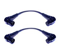 C ble d'extension/patch XLR femelle vers m le 3 broches angle droit CESS-039, lot de 2