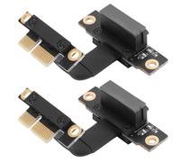 C?ble d'extension PCIE X1 2X double angle droit ? 90 degr?s PCIe 3.0 vers extension 8 Gbit/s PCI Express 1X carte 5 cm