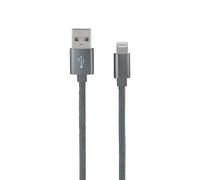 C?Ble Iphone Ipad Lightning Mfi Nylon Data Et Charge Gris Sid?Ral 1 M