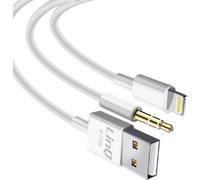 C?ble Jack LINQ Blancd 2 en 1 avec Charge et Audio 1,2m