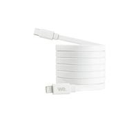 WE Câble USB-C/Lightning mâle/mâle plat 1m - blanc