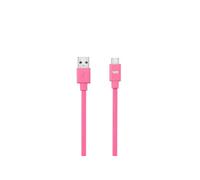 WE Connect Câble USB-C vers USB-A plat 1 m – Fuchsia