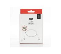 WE Câble USB C Plat 2m Réversible - Connecteur Ultra Résistant - Charge Rapide pour Samsung Huawei Nexus Sony - Bleu