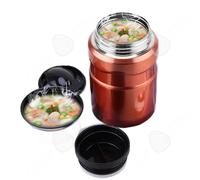 C Boîte alimentaire isotherme en acier inoxydable 500ml 8x8x15cm or sous vide tasse de cuisson à isolation pot à ragoût sous vide